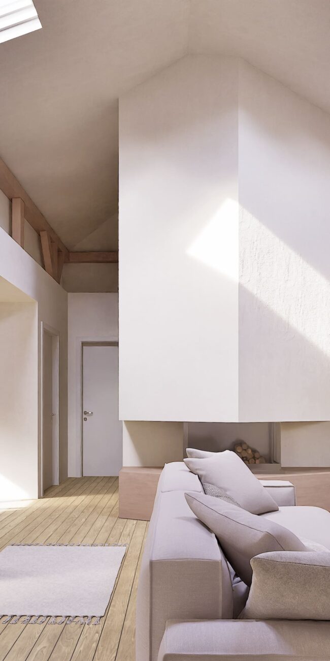 Interior da Casa Cascais, projecto de habitação por Tiago R. Correia Arquitectos