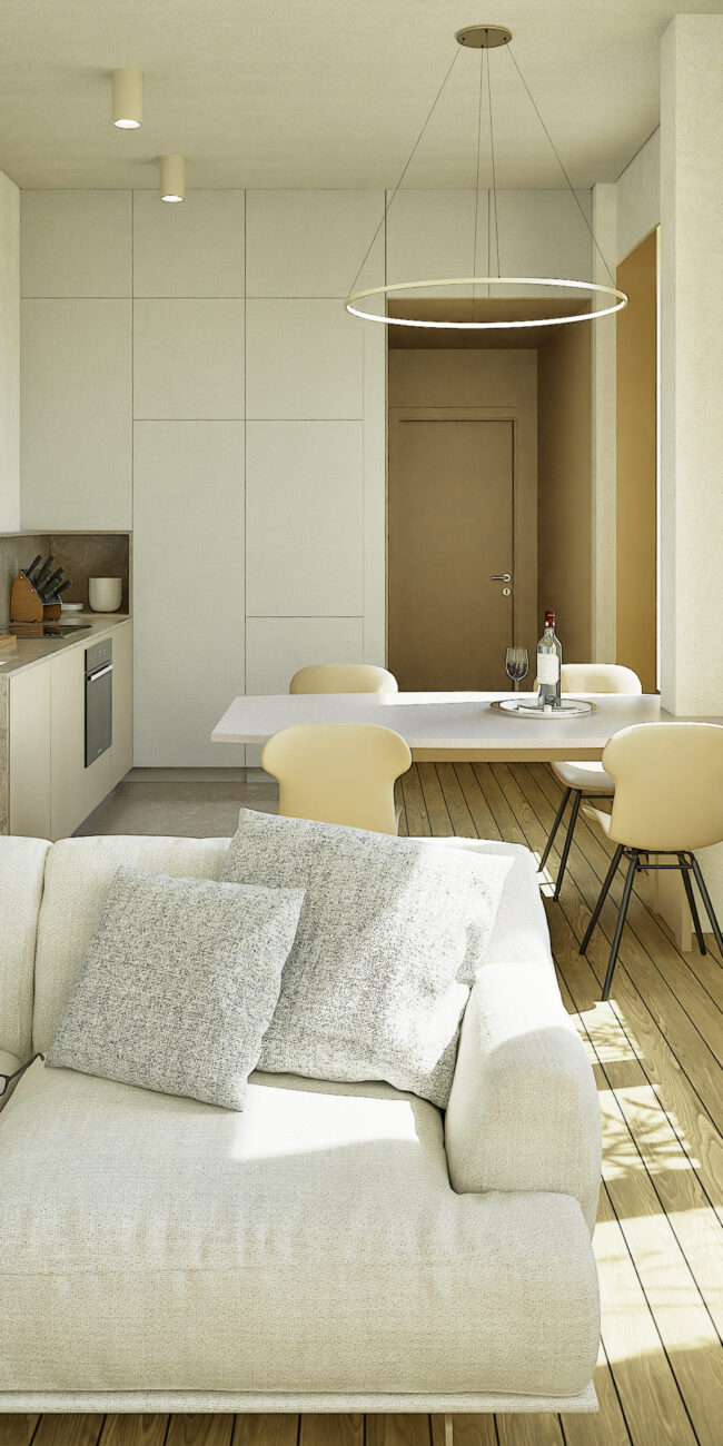 Interior da Conversão de Loja em Apartamento T1 em Lisboa, projecto de reabilitação